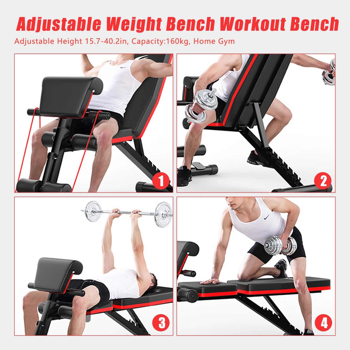 Adjustable Weight Bench Full Body